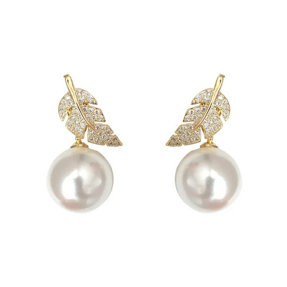 2/$29 Leaf and Pearl Earrings - Picture 9 of 9